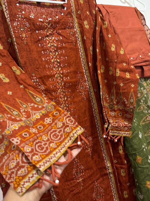 Embroidered cotton suits