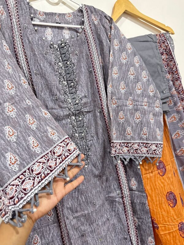 Embroidered cotton suits