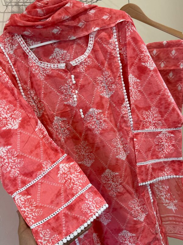 Ready to wear cotton plazo suit