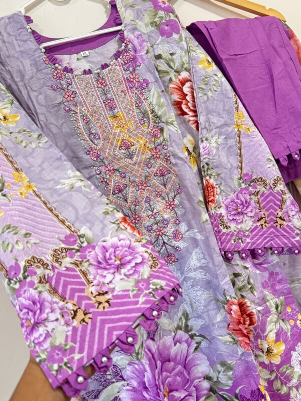 Embroidered cotton suits