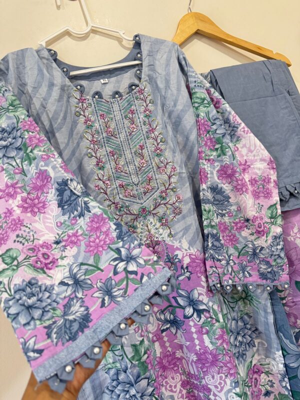 Embroidered cotton suits