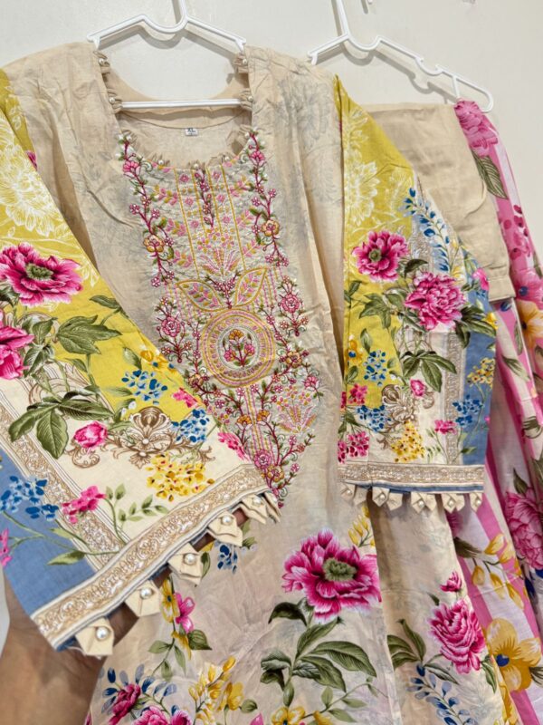 Embroidered cotton suits
