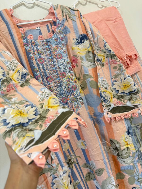 Embroidered cotton suits