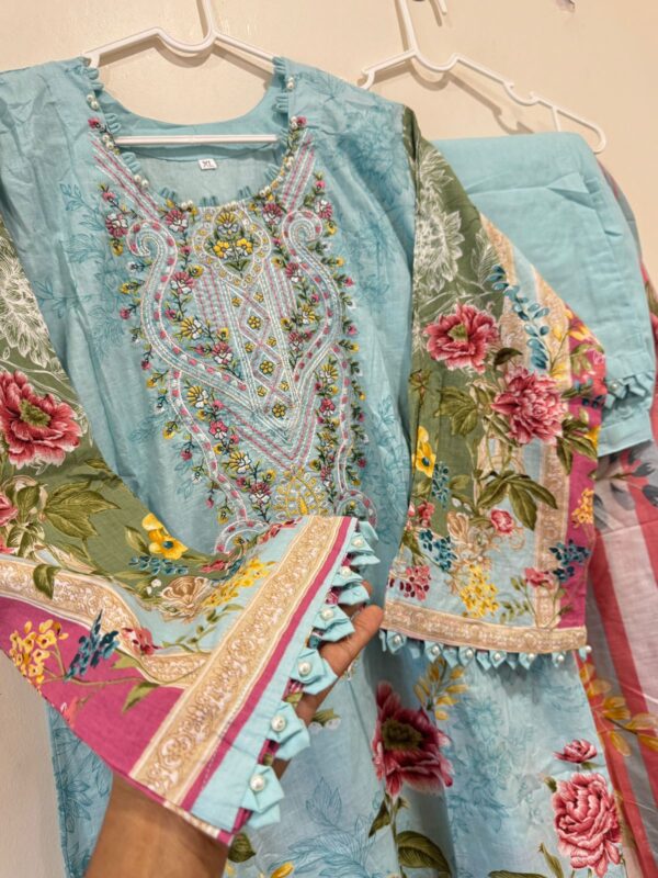 Embroidered cotton suits