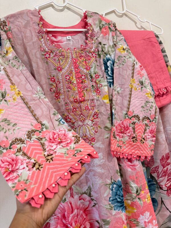 Embroidered cotton suits