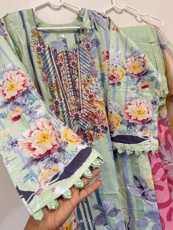 Embroidered cotton suits
